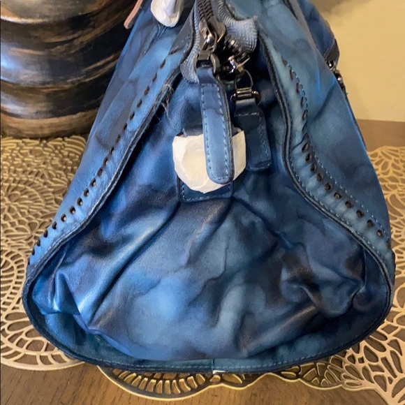 Genuine leather Blue shoulder / Crossbody bag